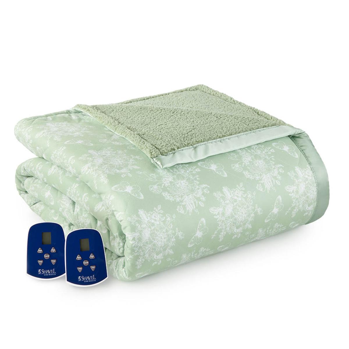  Shavel Micro Flannel Electric Heated Sherpa Blanket - Queen