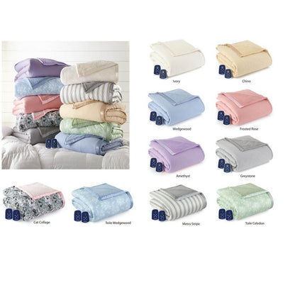  Shavel Micro Flannel Electric Heated Sherpa Blanket - Queen
