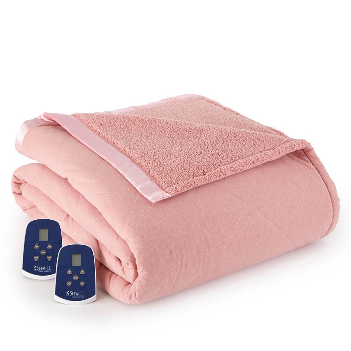  Shavel Micro Flannel Electric Heated Sherpa Blanket - Twin