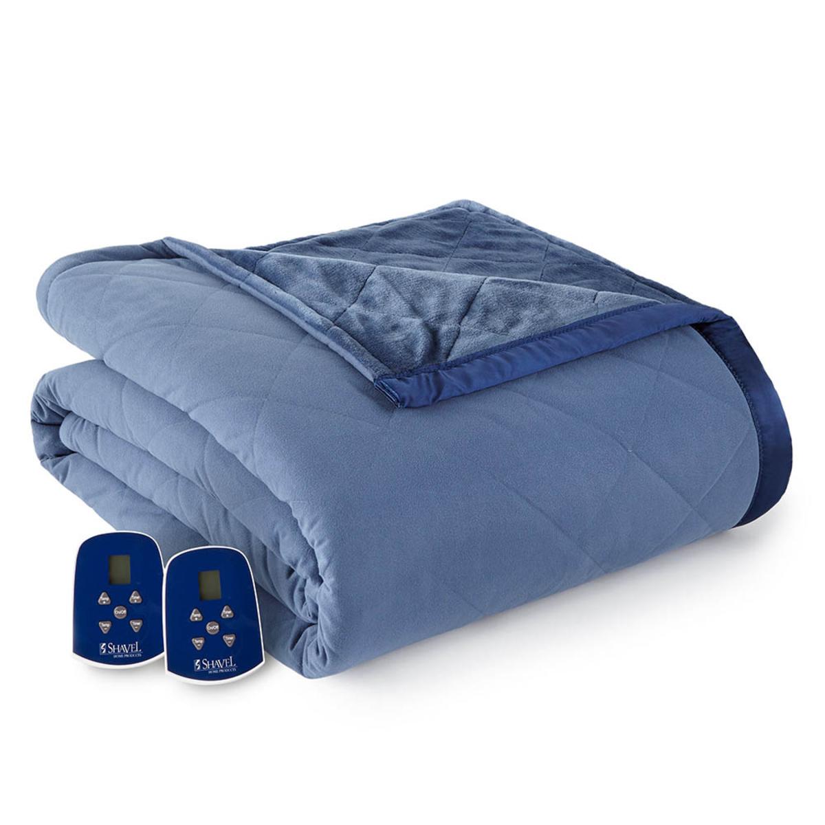  Shavel Micro Flannel Electric Heated Ultra Velvet Blanket - Full
