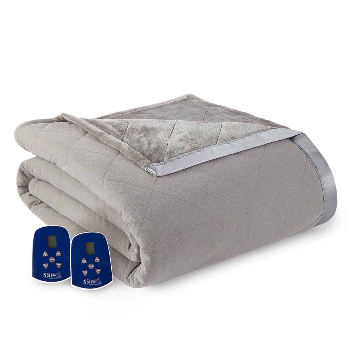  Shavel Micro Flannel Electric Heated Ultra Velvet Blanket - Full