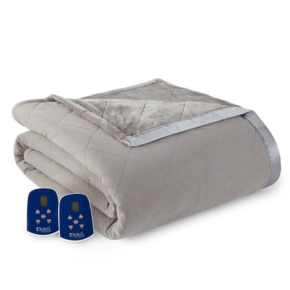  Shavel Micro Flannel Electric Heated Ultra Velvet Blanket - Full