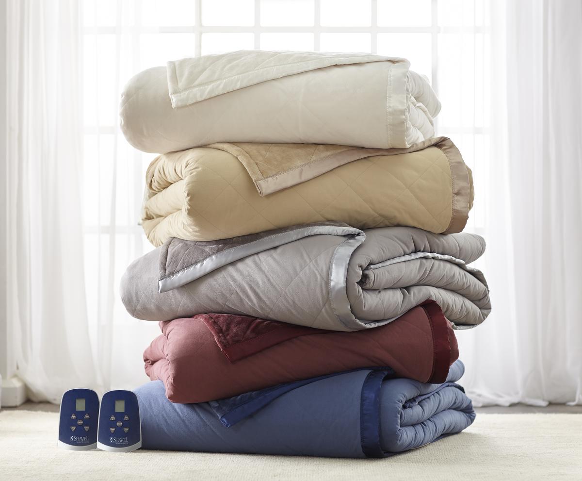  Shavel Micro Flannel Electric Heated Ultra Velvet Blanket - Queen