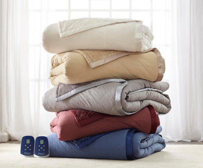 Shavel Micro Flannel Electric Heated Ultra Velvet Blanket - Queen