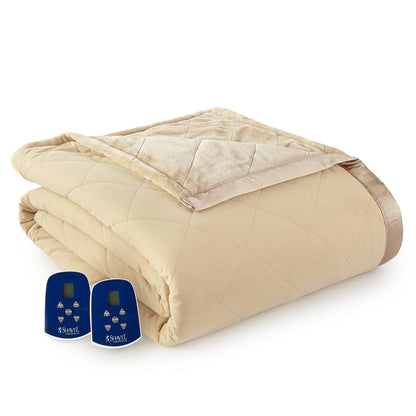  Shavel Micro Flannel Electric Heated Ultra Velvet Blanket - Queen