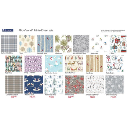  Shavel Micro Flannel Print Sheet Set - Full