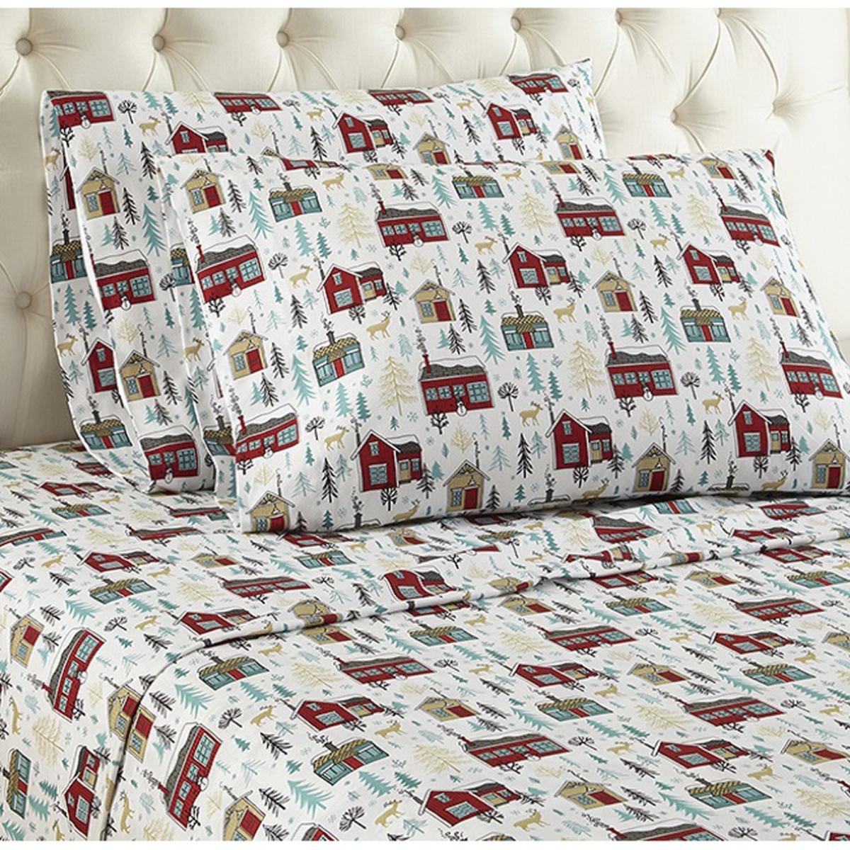  Shavel Micro Flannel Print Sheet Set - Queen