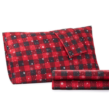  Shavel Micro Flannel Printed Deep-Pocket Sheet Set - Cal King