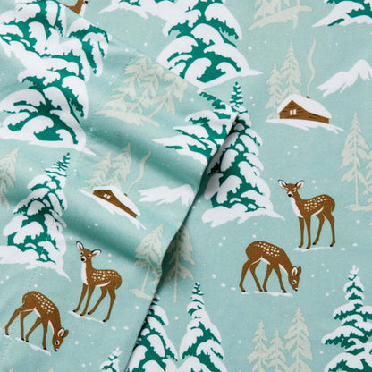  Shavel Micro Flannel Printed Deep-Pocket Sheet Set - Full