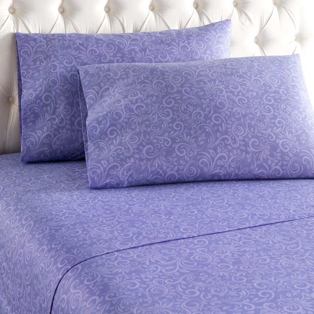  Shavel Micro Flannel Printed Deep-Pocket Sheet Set - Full