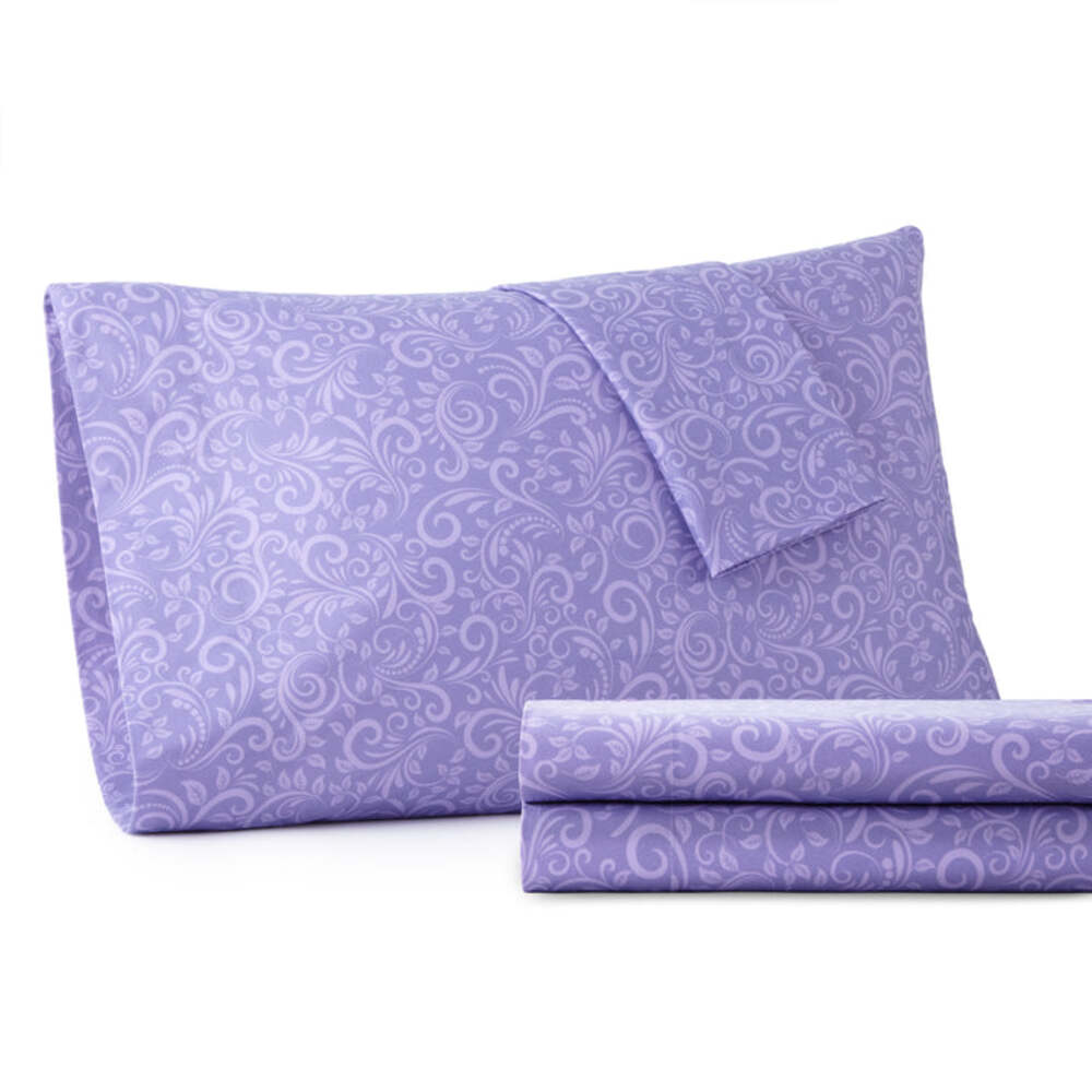  Shavel Micro Flannel Printed Deep-Pocket Sheet Set - Queen