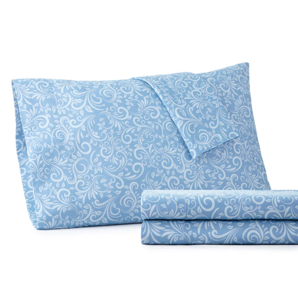  Shavel Micro Flannel Printed Deep-Pocket Sheet Set - Queen