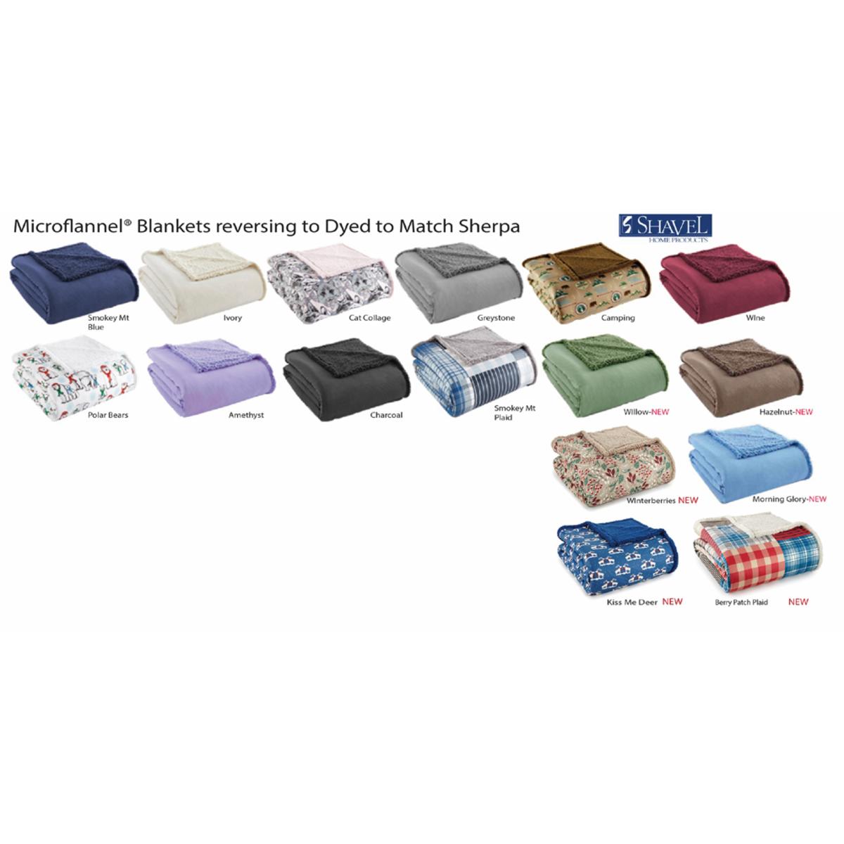  Shavel Micro Flannel Sherpa Blanket - King