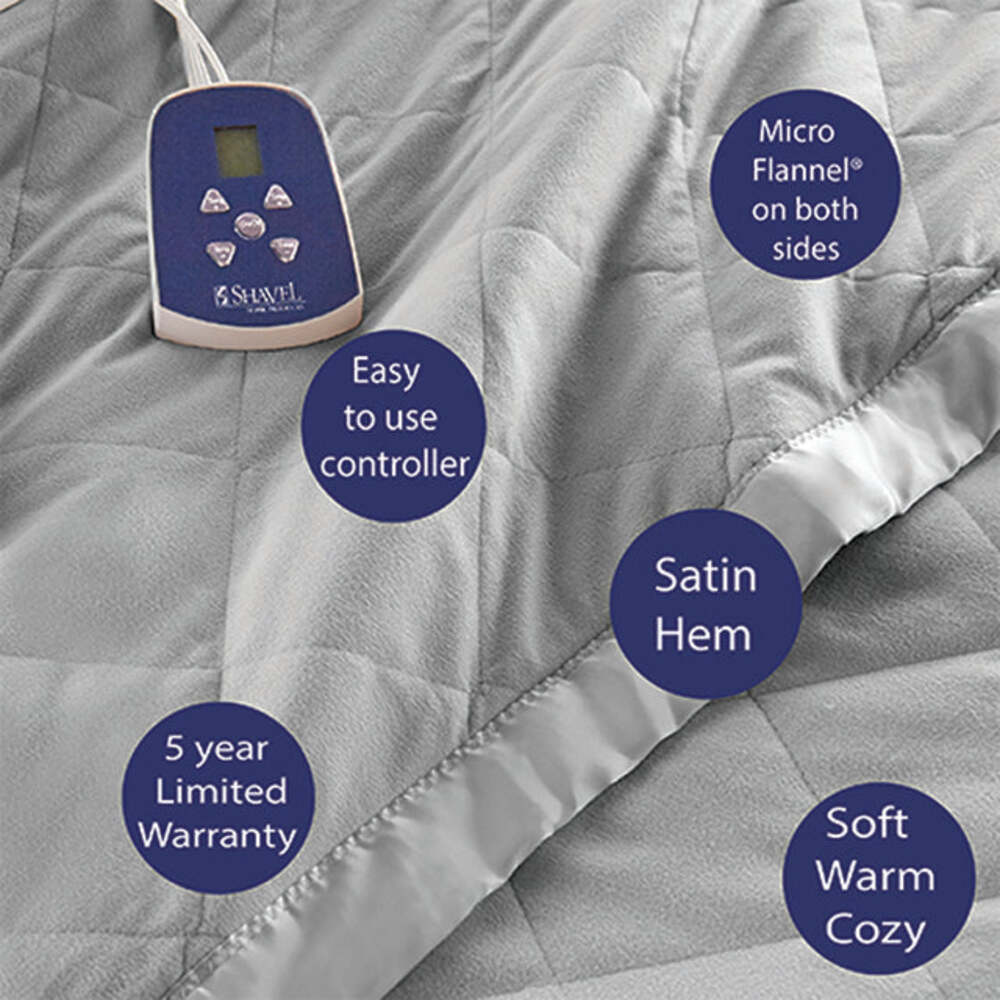  Shavel Micro Flannel The Original 7 Layers Of Warmth Electric Blanket - Twin/Buffalo Check Red