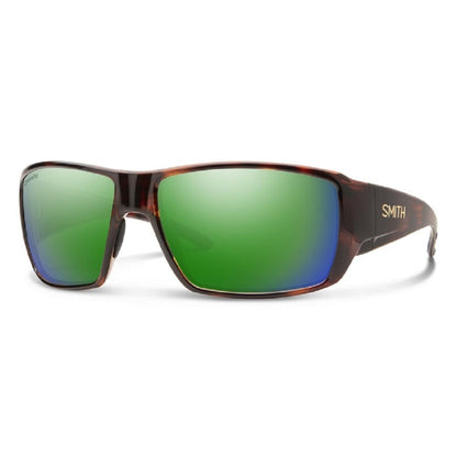  Smith Optics Guides Choice Sunglasses ChromaPop Glass Polarized Green Mirror - Tortoise Frame