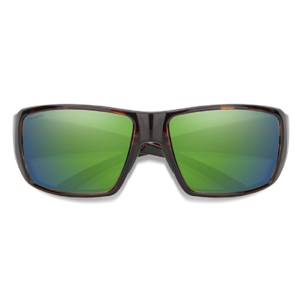  Smith Optics Guides Choice Sunglasses ChromaPop Glass Polarized Green Mirror - Tortoise Frame
