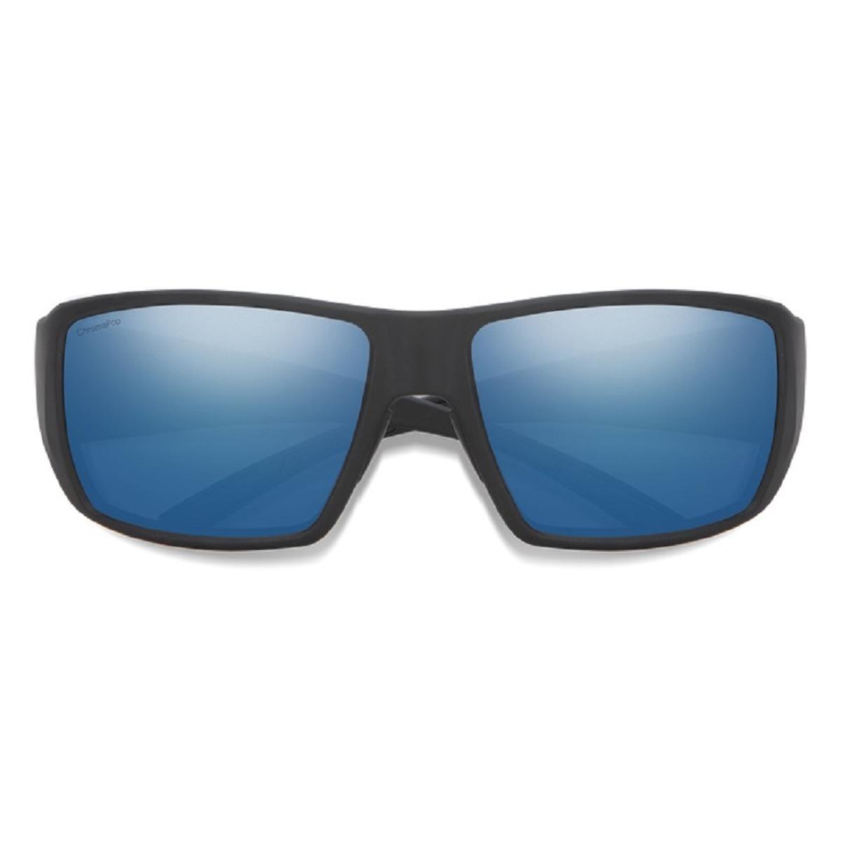  Smith Optics Guides Choice Sunglasses ChromaPop Polarized Blue Mirror - Matte Black Frame