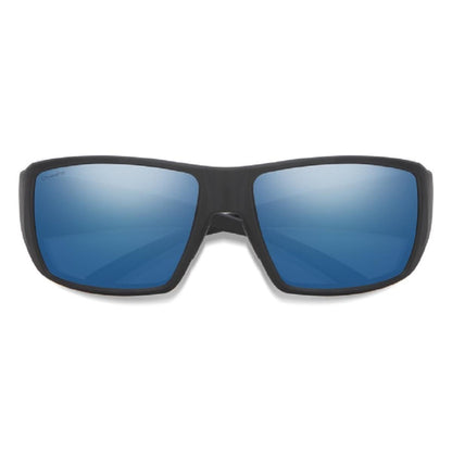  Smith Optics Guides Choice Sunglasses ChromaPop Polarized Blue Mirror - Matte Black Frame