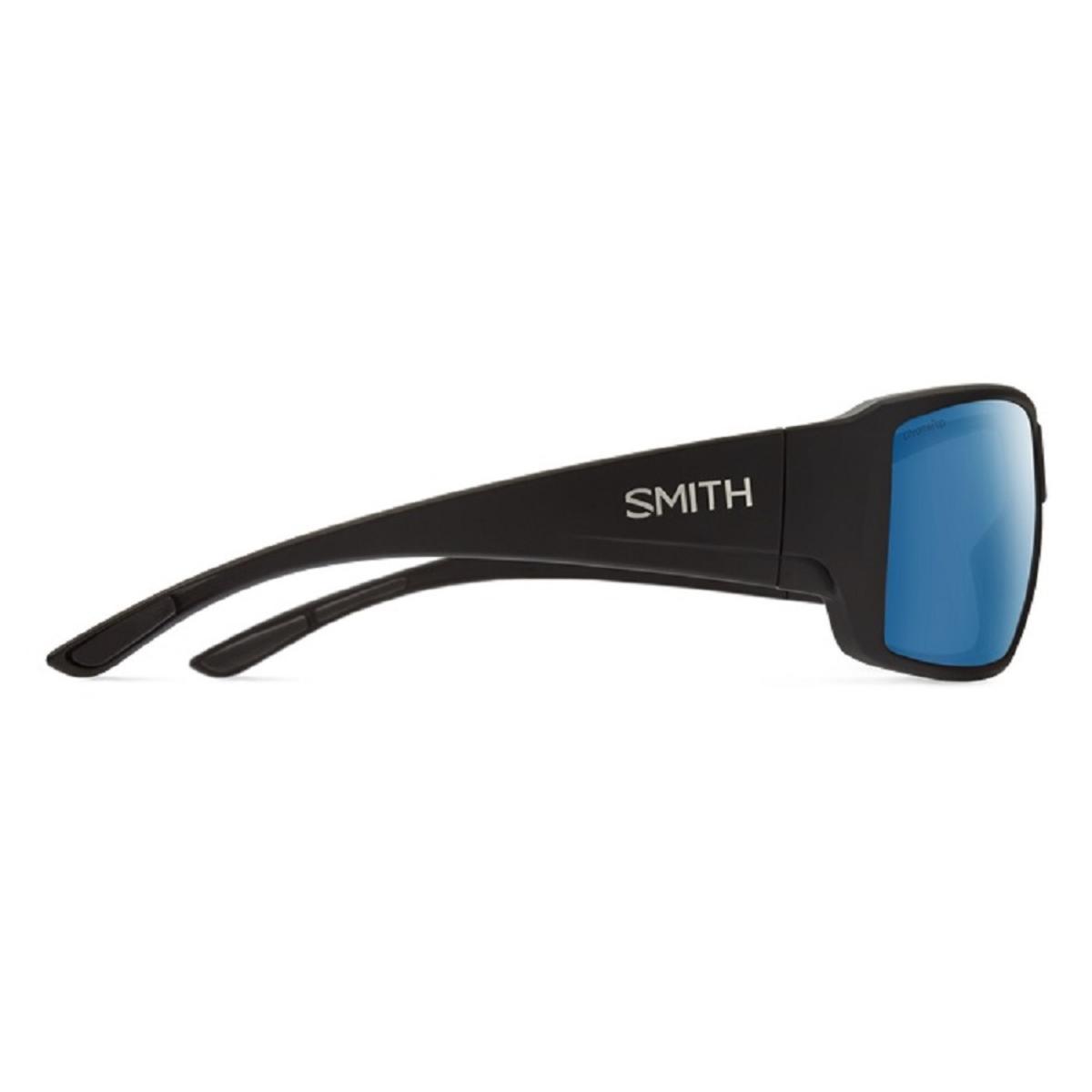  Smith Optics Guides Choice Sunglasses ChromaPop Polarized Blue Mirror - Matte Black Frame