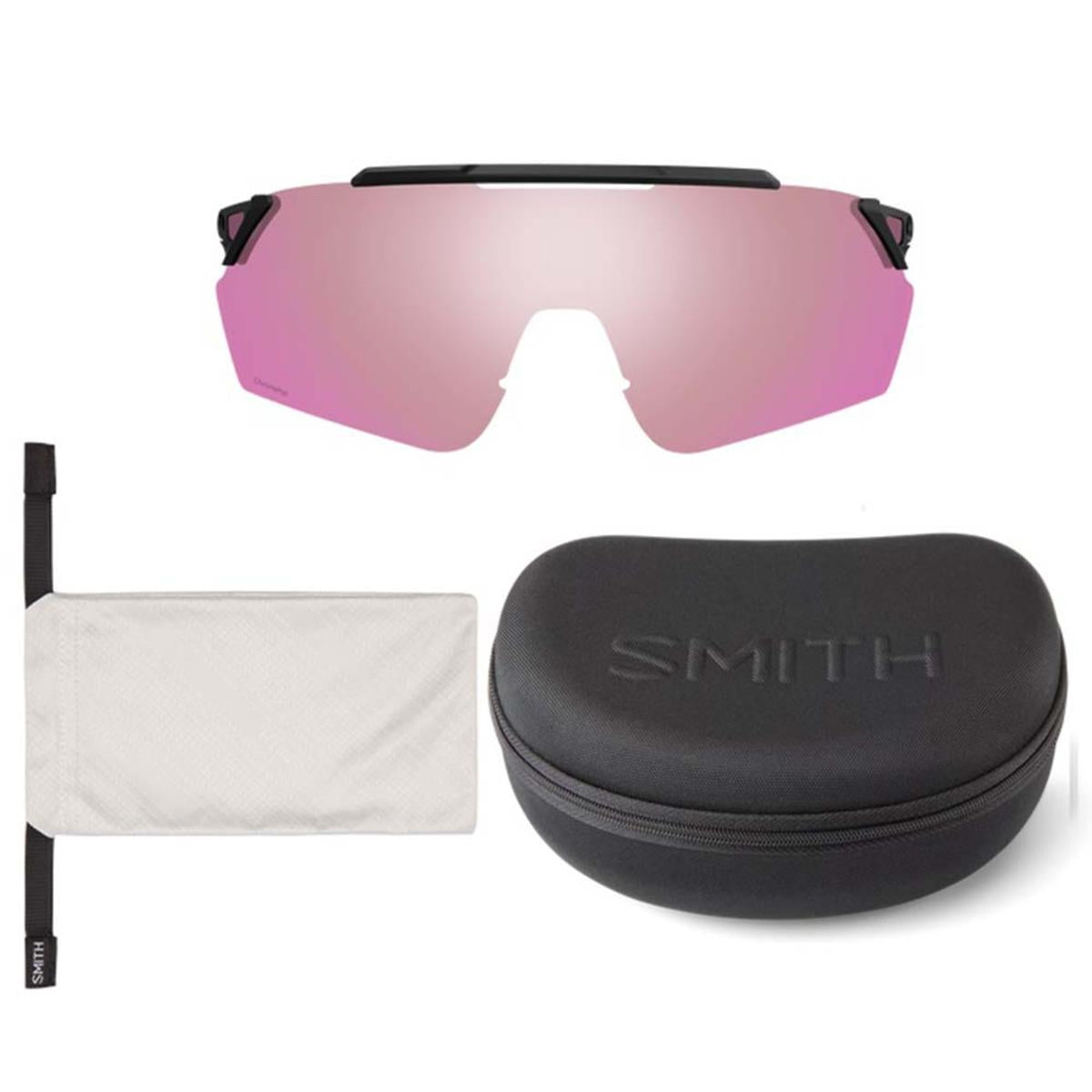  Smith Optics Ruckus Sunglasses ChromaPop Opal Mirror - Matte Black Frame