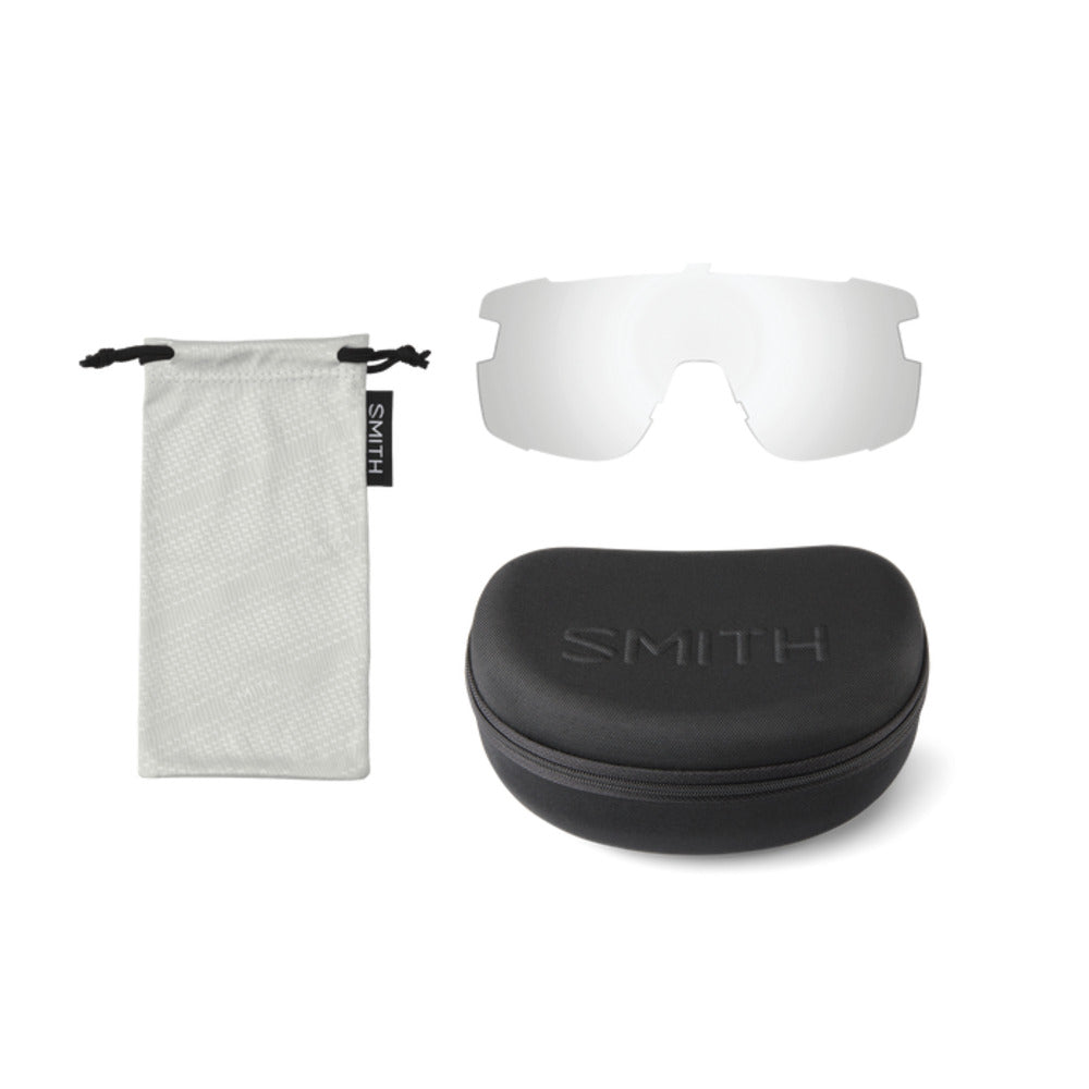  Smith Optics Wildcat Sunglasses ChromaPop Low Light Rose Blue Mirror - Matte Black Frame