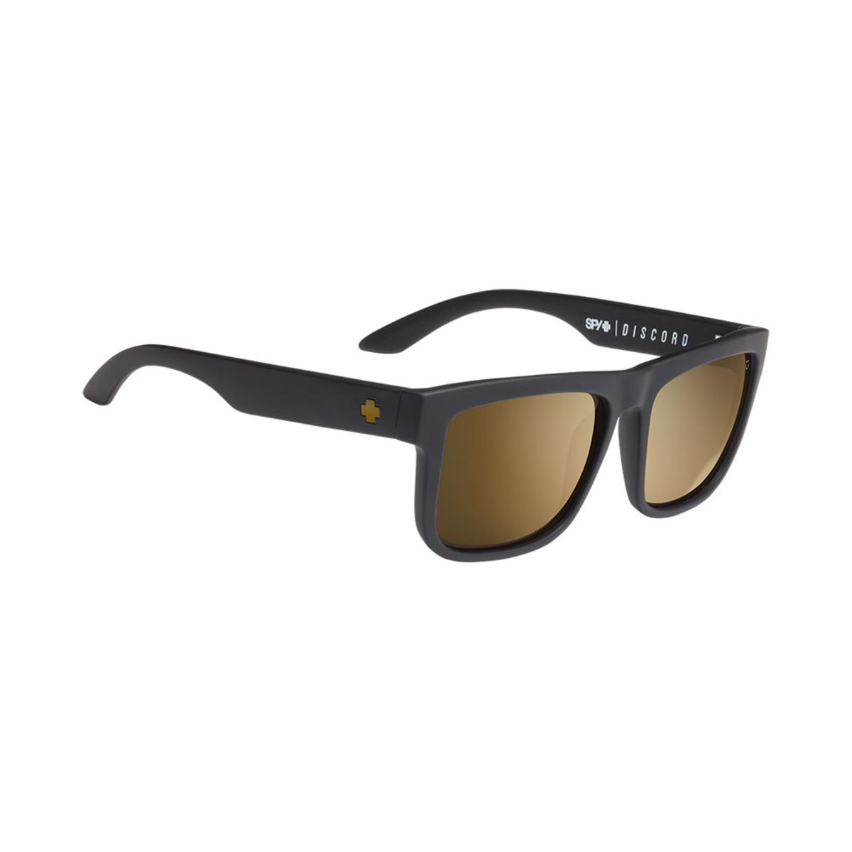  Spy Optic Discord Asian Fit Soft Matte Black - Happy Bronze With Gold Mirror
