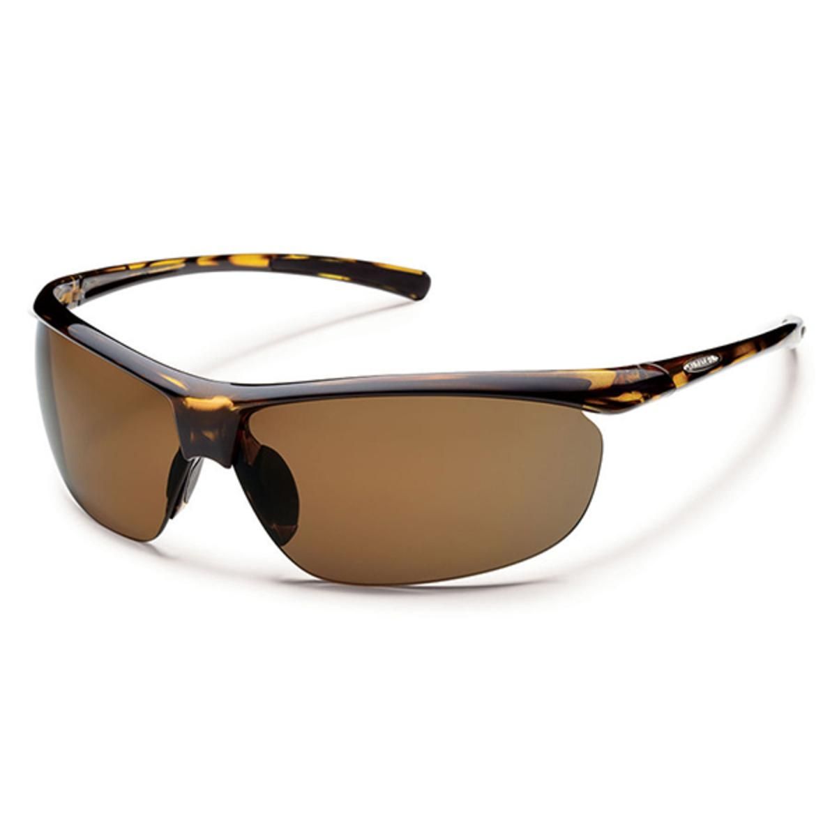  Suncloud Rimless Zephyr Tortoise Polarized Brown Sunglasses