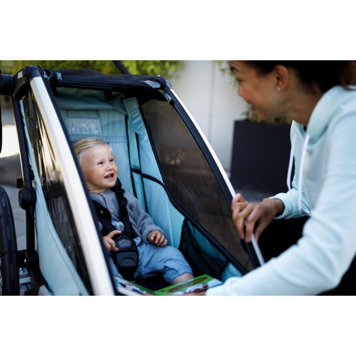  Thule Chariot Cross 2-Seat Multisport Bike Trailer - Alaska Blue