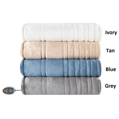  True North By Sleep Philosophy Ultra Soft Plush Reverses To Berber Heated Blanket With Bonus Automatic Timer - Full