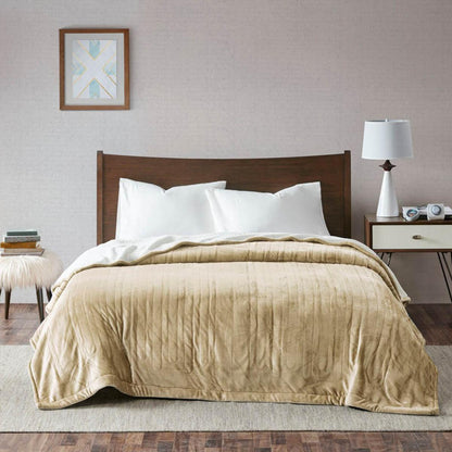  True North By Sleep Philosophy Ultra Soft Plush Reverses To Berber Heated Blanket With Bonus Automatic Timer - Full