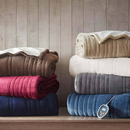  Woolrich Heated Plush To Berber Blanket - King